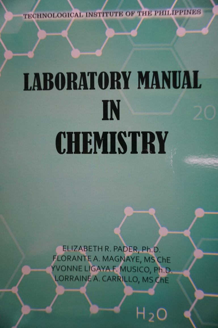 Laboratory Manual in Chemistry