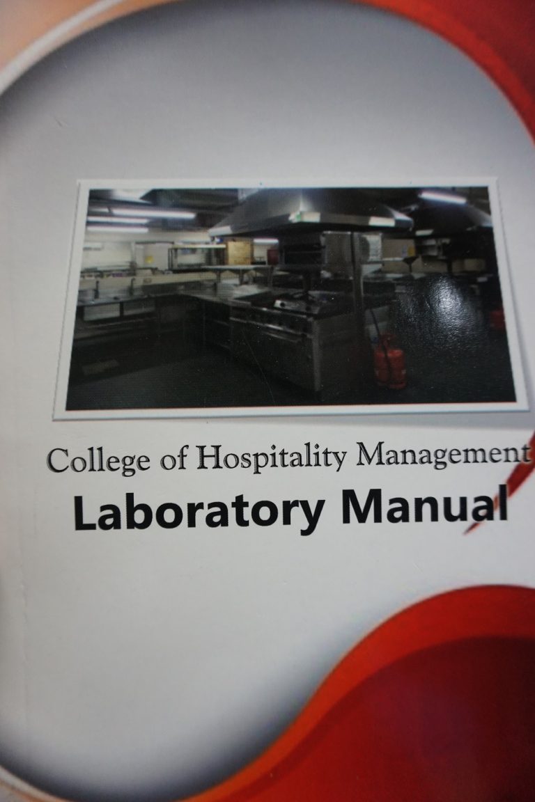 College of Hospitality Management Laboratory Manual